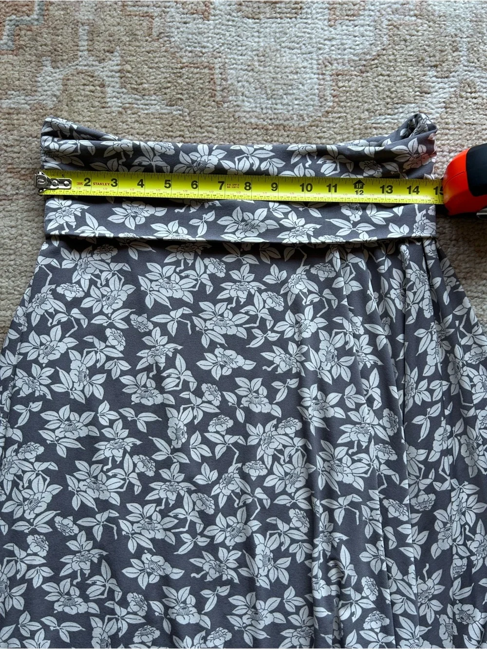 Vtg 90s Y2K Floral Midi Skirt Fold Over Cottagecore Flowy Dainty Fairy Layering